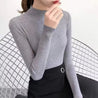 Autumn Winter Mock Neck Women Sweater Vintage - Nuvéra Atelier