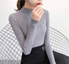 Autumn Winter Mock Neck Women Sweater Vintage - Nuvéra Atelier