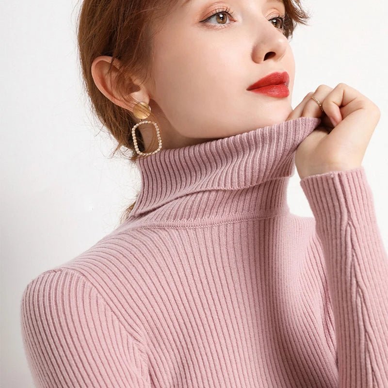 CozyChic™ Women’s Turtleneck Sweater - Nuvéra Atelier