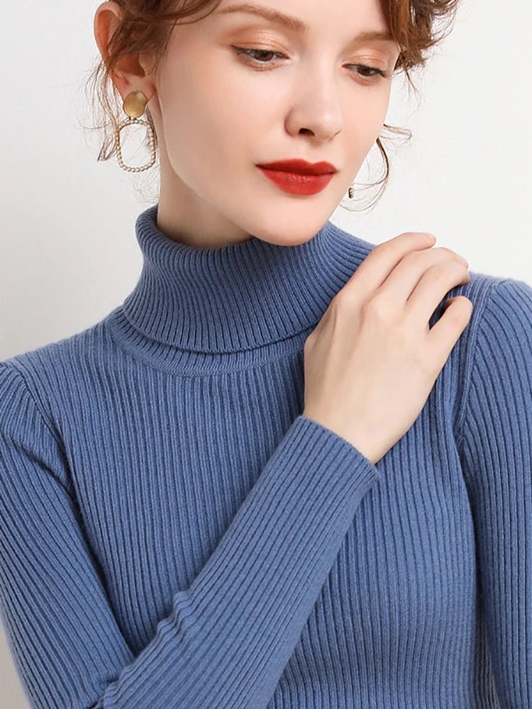 CozyChic™ Women’s Turtleneck Sweater - Nuvéra Atelier