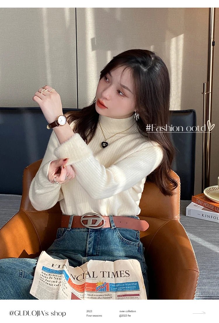 Turtleneck Sweater Winter Retro - Nuvéra Atelier