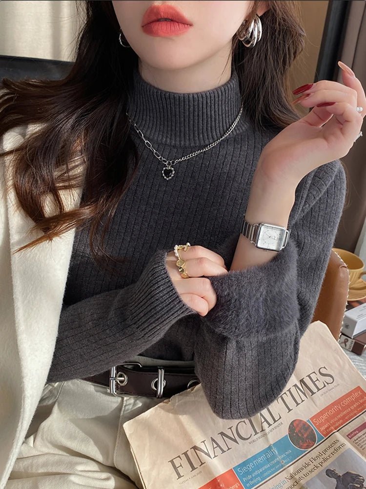 Turtleneck Sweater Winter Retro - Nuvéra Atelier